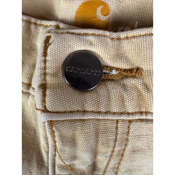 Carhartt Relaxed Fit Work Pants Denim Hickory Yellow Khaki Mens‎ 44x30 102517 - Picture 3 of 10